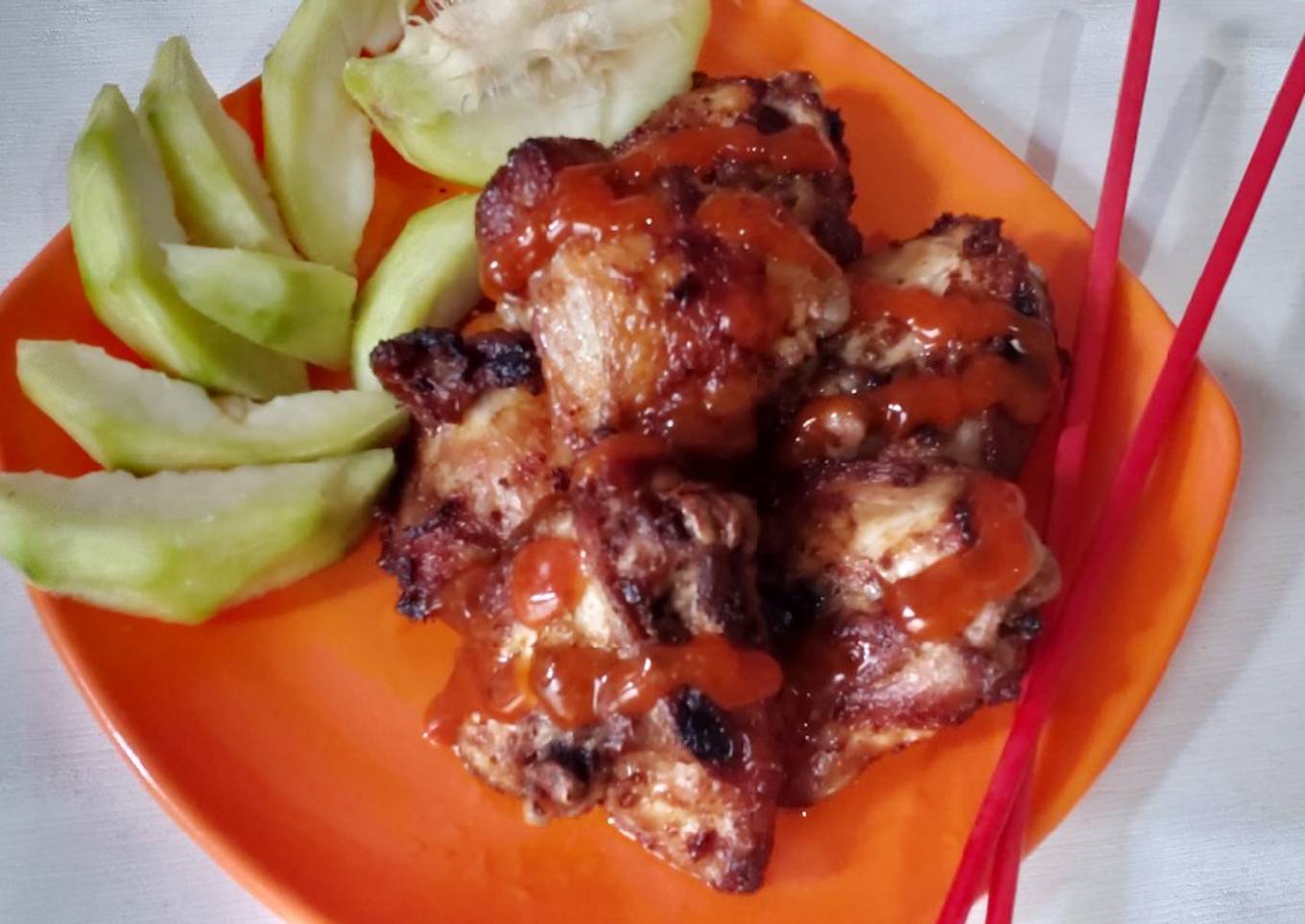 Chicken 🐔 spicy home made enaknya selevel frozenan pabrik.