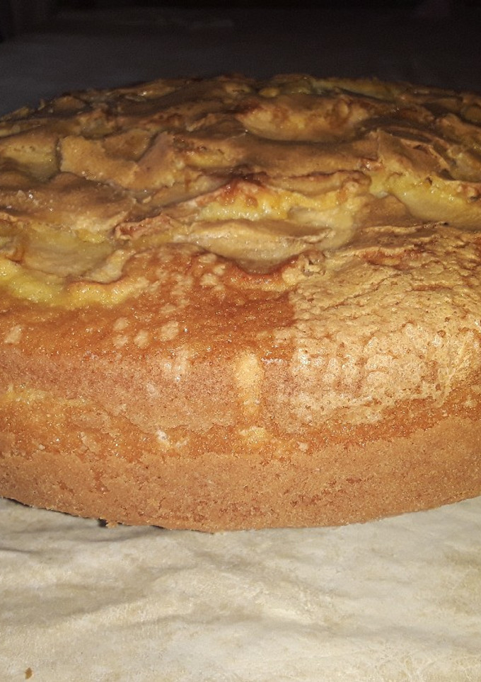 Una foto de Torta de manzana con caramelo
