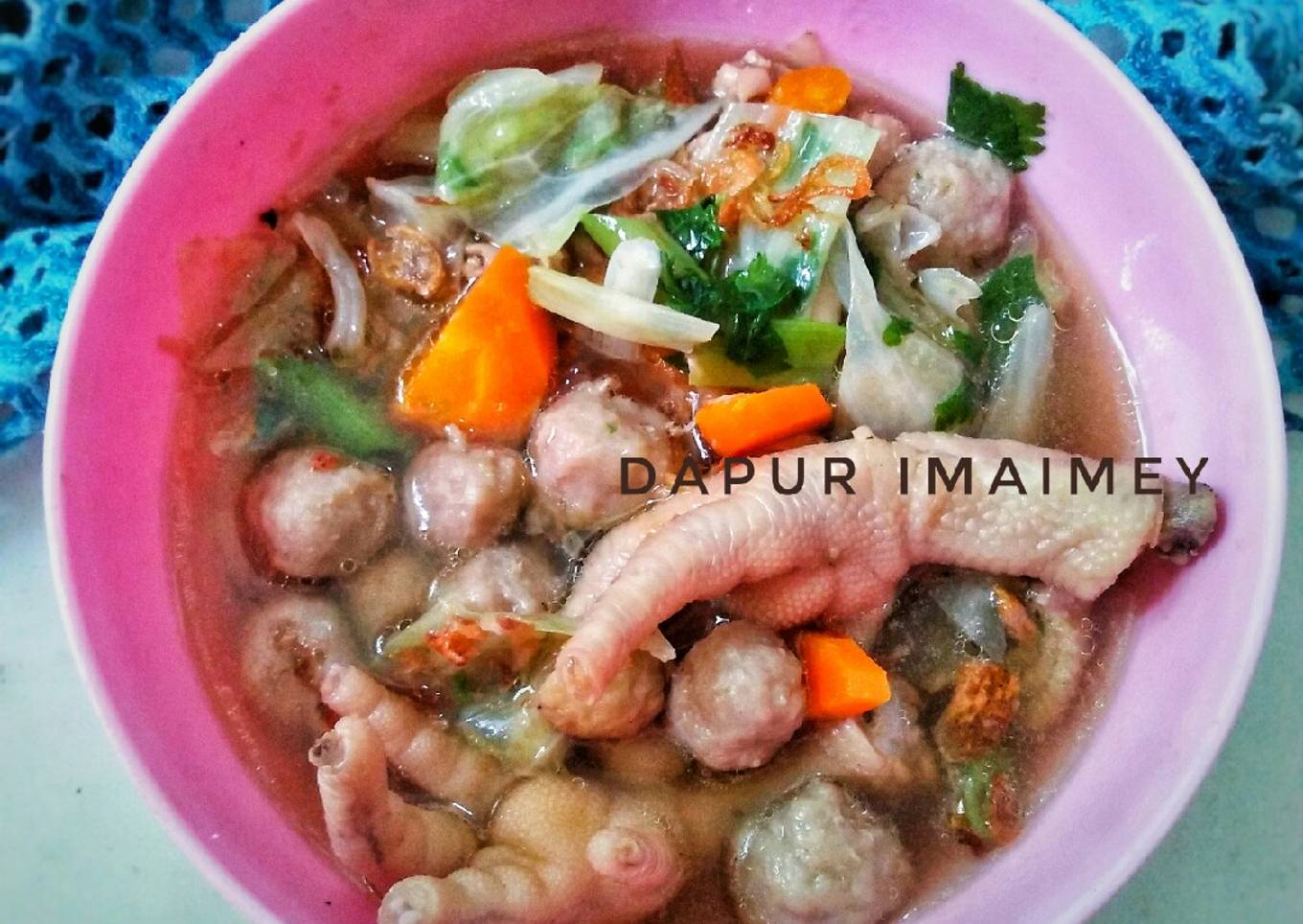 Sop sayur ceker bakso