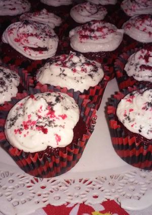 Una foto de Cupcakes de Red Velvet