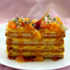 A picture of Trending Chilli Caramel Mango Chutney Curd Tart.