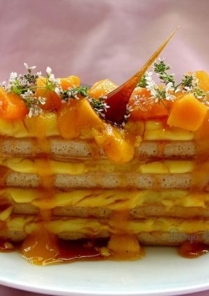 A picture of Trending Chilli Caramel Mango Chutney Curd Tart.