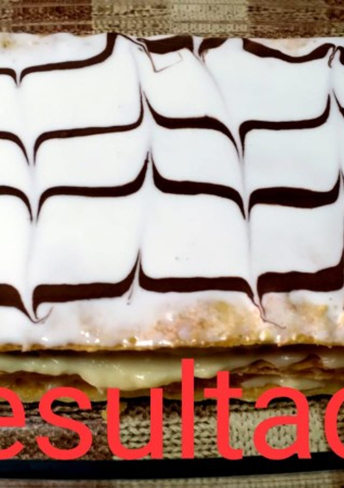 Una foto de Milhojas de crema