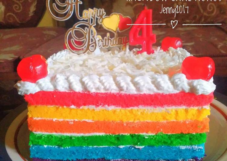 Birthday Cake base Rainbow Kukus Ny. Liem