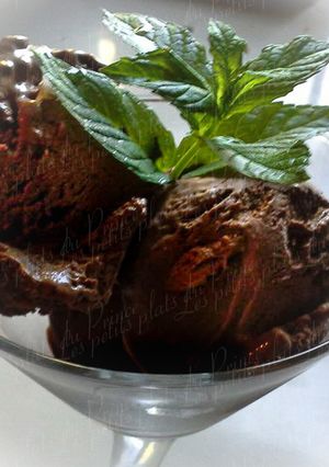 Une photo de Glace chocolat et menthe façon After Eight