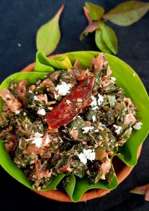 A picture of Laal saag sabji.