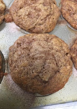 A picture of Banana Cinnamon Swirl Muffins.