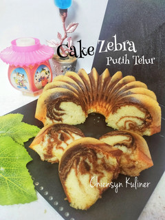 Foto resep Cake Zebra Putih Telur