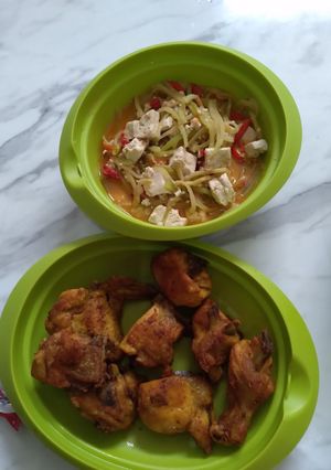 Foto resep Sambal goreng manisa plus ayam goreng