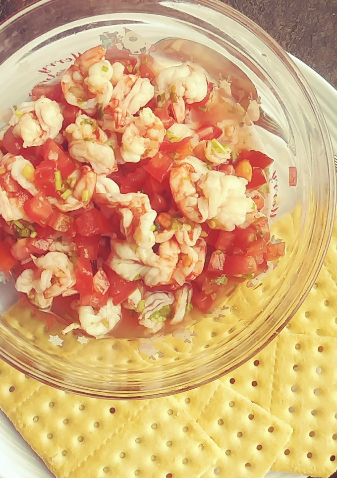 Una foto de Ceviche de camarones