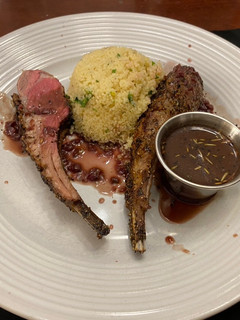 A picture of Lamb with a Red Wine Sauce.