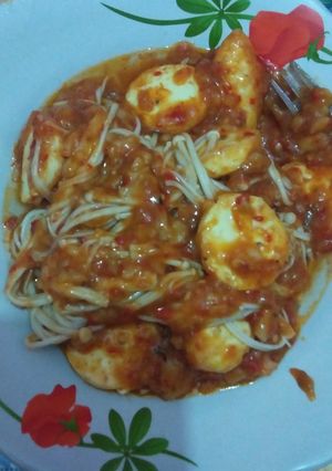 Foto resep Jamur Enoki + tofu telur