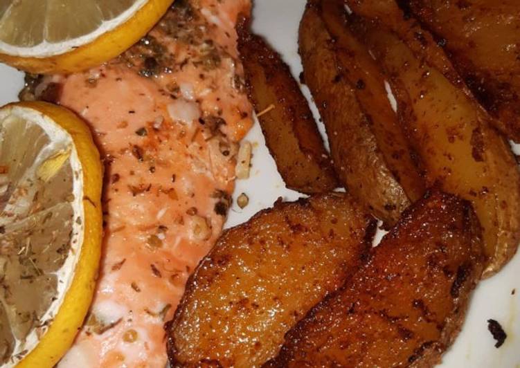 Cara membuat Garlic Butter Baked Salmon yang lezat dan Mudah Dibuat