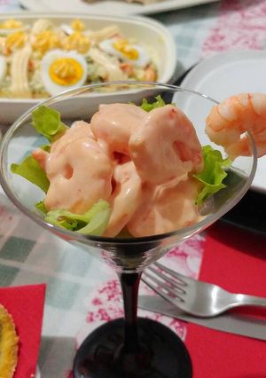 Foto di Gamberetti in salsa rosa (fatta in casa)