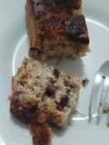Bolo de banana e aveia com nibs de cacau