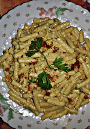 صورة لوصفة معكرونة بالكريمة👩🏼‍🍳🍝