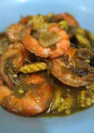 Foto resep Udang Putren Sambal Hijau
