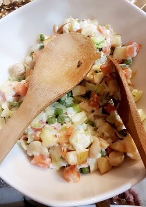 A picture of Creamy salad #Eidmeetup.