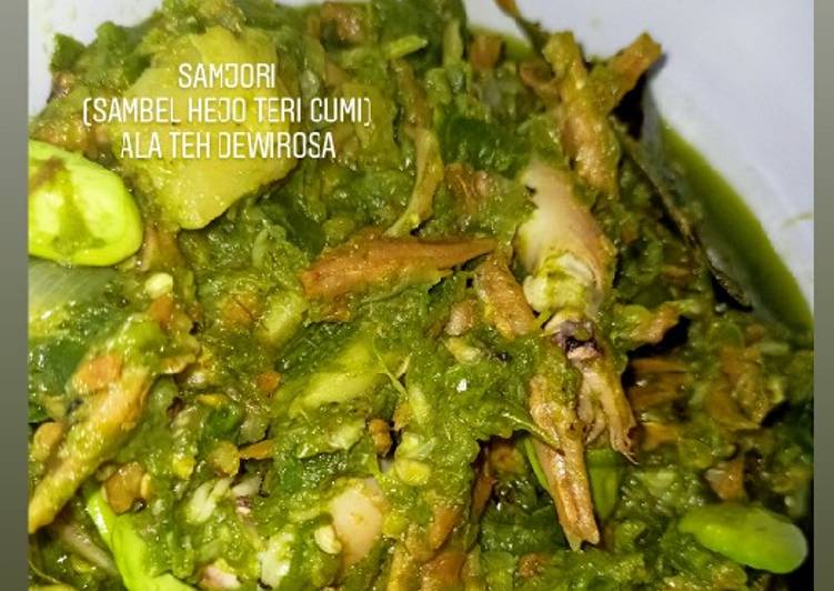 Bagaimana Menyiapkan SAMJORI (Sambel Hejo Teri Cumi) yang Enak