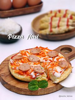 Foto resep Pizza Nasi sarapan simple