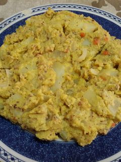 Una foto de 🇪🇸Tortilla guisada "española" de "carne" vegana 🍳