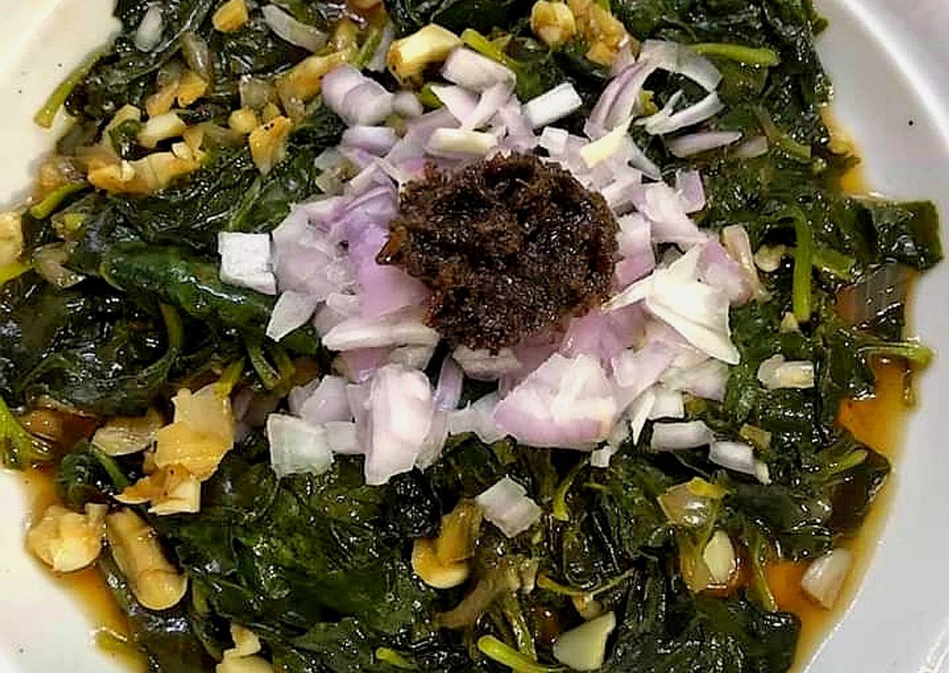 Steamed Alugbati / Spinach