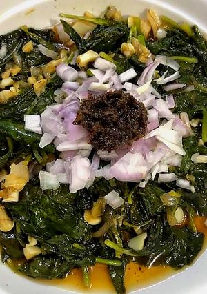 A picture of Steamed Alugbati / Spinach.