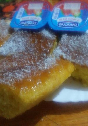 صورة لوصفة بسبوسة باليغورت طبيعي بنكهة الفرولة