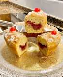 Pastel de nata con mermelada de frambuesas (Cream cake with raspberry jam) GLUTEN-FREE