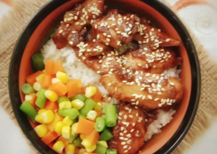 Rice bowl chicken teriyaki