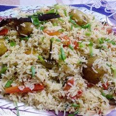 A picture of Colourful sabzi pulao.