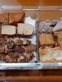 滷肉豆干油豆腐便當 的食譜成品照片