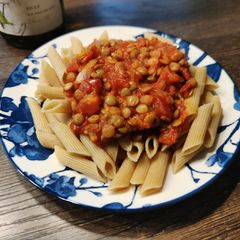 Lentil pasta A picture of Lentil pasta.