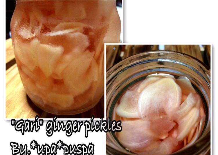 Resep Niiyama "Gari" acar jahe (biasanya digunakan utk pickles/ garnis sushi) yang Lezat