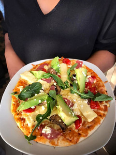 A picture of Halloumi & Bacon Pizza.