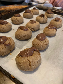 A picture of Peanut butter, Nutella cookies.
