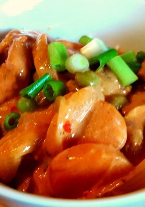 A picture of Creamy Cajun Chicken w/rice my style 😁.