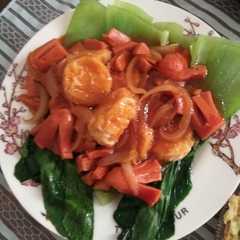 A picture of Pokcoy tofu saus tiram.
