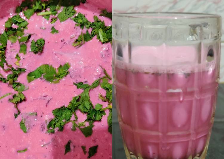 #Beetroot curd/lassi