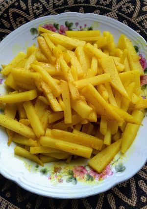 薑黃馬鈴薯（清冰箱料理）（簡單料理）（素食料理） 的食譜成品照片