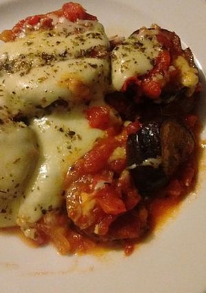 Una foto de Berenjenas a la parmesana