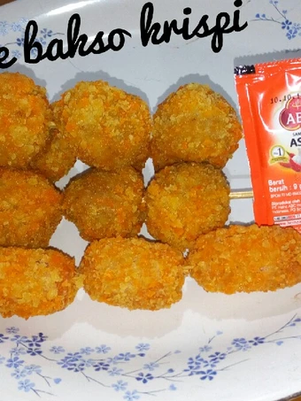 Cara Gampang Membikin Resep Sate bakso + sosis krispi yang Lezat Anti Ribet, Lezat Sekali