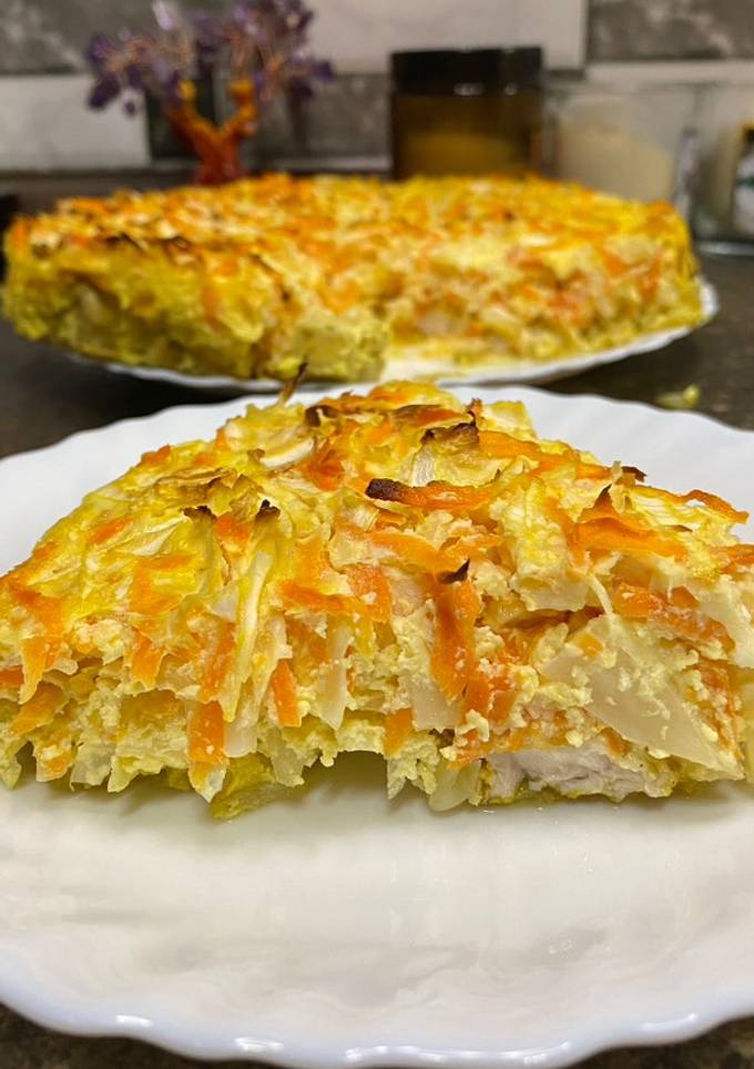 Запіканка з куркою та капустою🥧