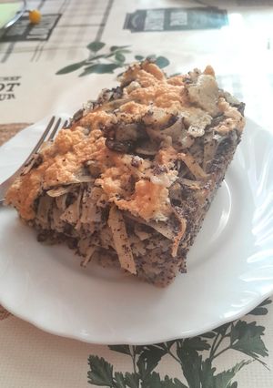 Mákos almás rakott tészta recept fotója