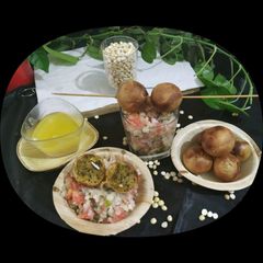 Litti chokha In appe Pan A picture of Litti chokha In appe Pan.