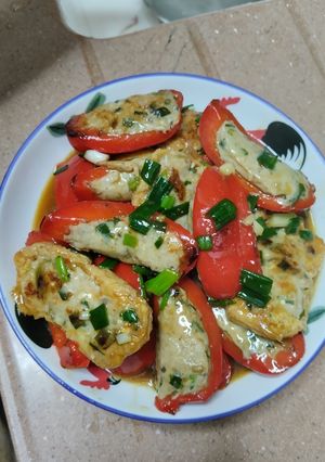 Foto resep Paprika isi daging ikan