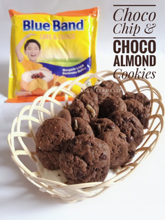 Foto resep Choco chip & Choco Almond Cookies