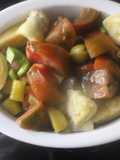 Ensalada de berenjenas de Almagro y alcachofas