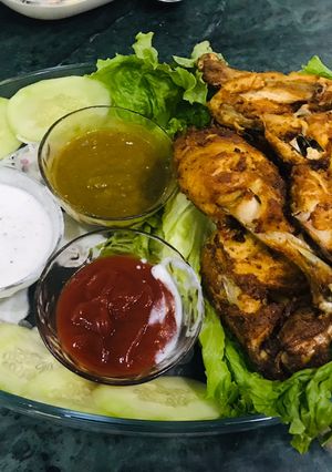 A picture of Chicken tikka.
