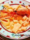 Calamarata con crema di scampi